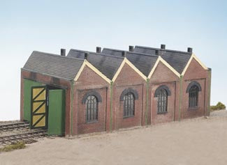 Wills CK12 Two Road Engine Shed Sawtooth Design Craftsman Kit - OO / HO Scale