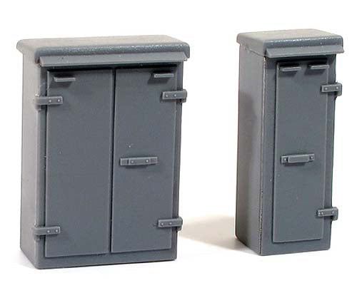 Wills SS85 Lineside Relay Boxes Kit x 2, Set 1- OO / HO Scale