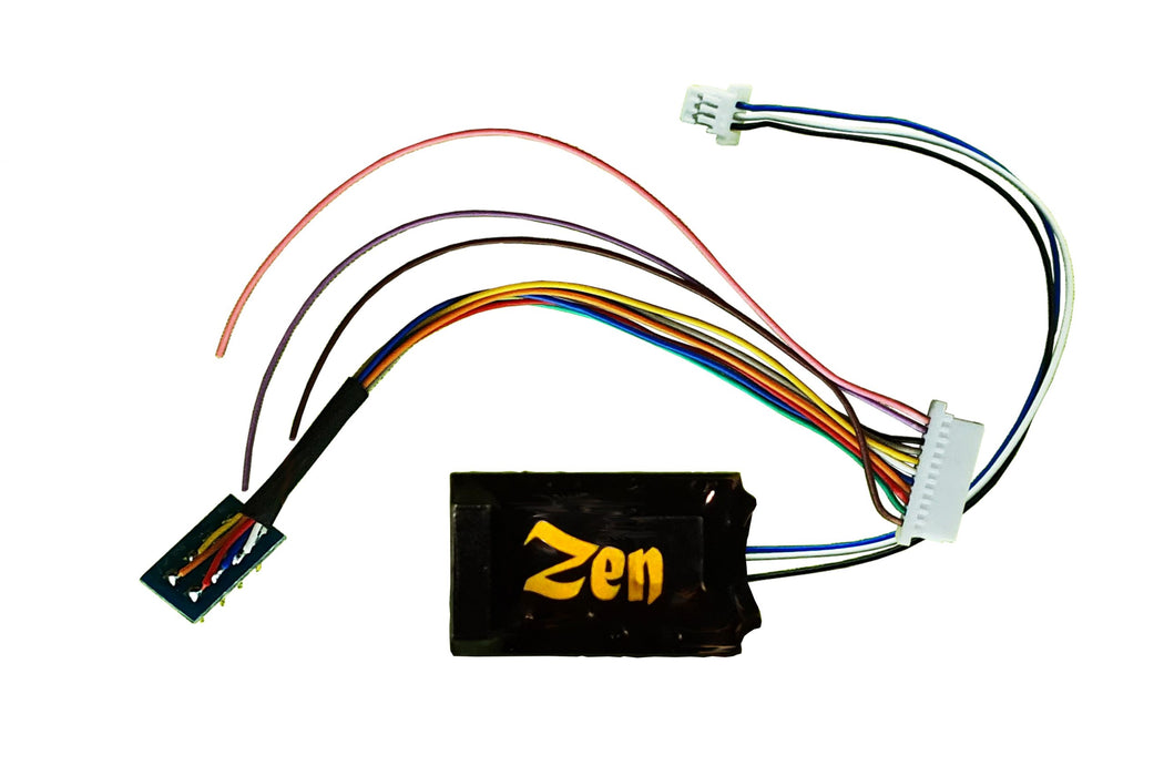 DCC Concepts DCD-ZNM.HP.6, Zen Black Decoder. Midi-sized decoder with 8-pin harness. High Power. 6 Functions.