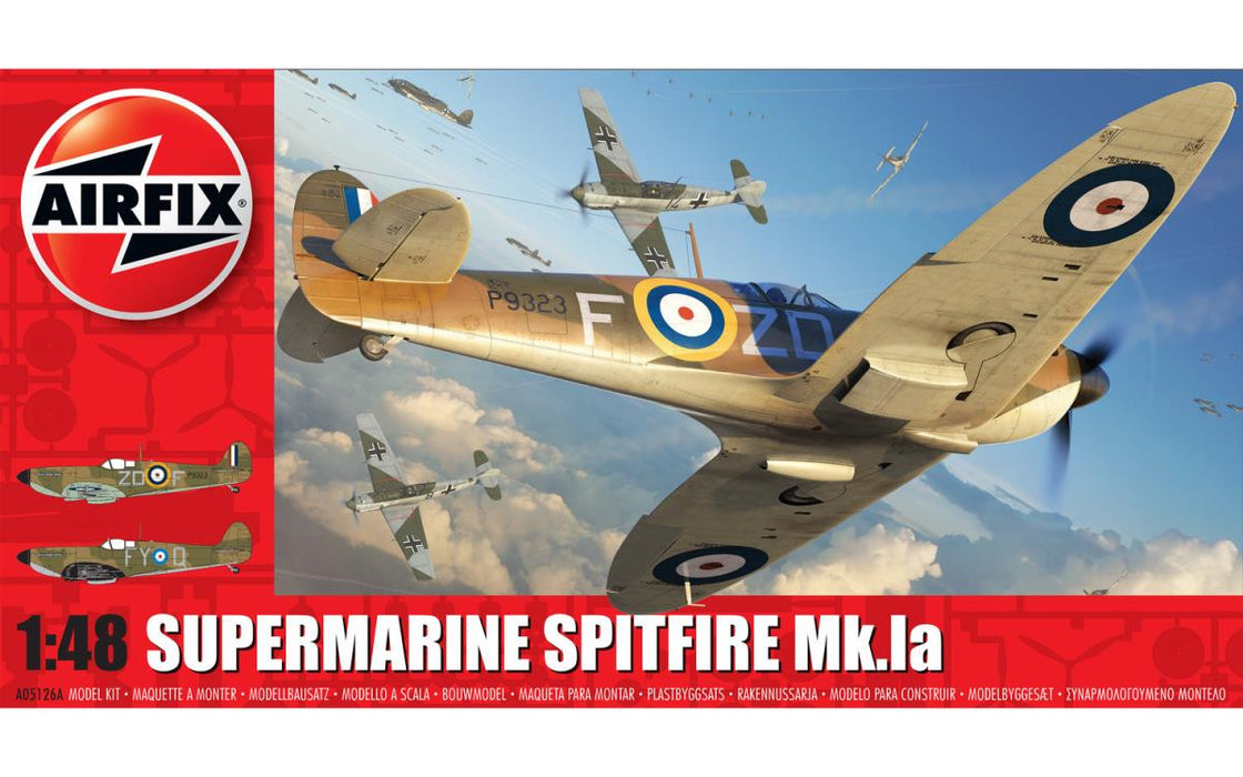 Airfix A05126A Supermarine Spitfire Mk.Ia Plastic Kit - 1:48 Scale