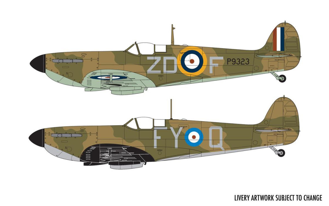 Airfix A05126A Supermarine Spitfire Mk.Ia Plastic Kit - 1:48 Scale