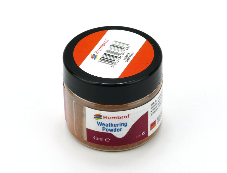 Humbrol AV0018 Weathering Powder 45ml - Light Rust