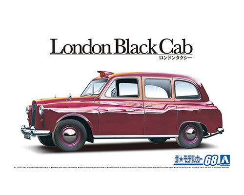 Aoshima 2400 London Black Cab, Model Kit, 1/24th Scale