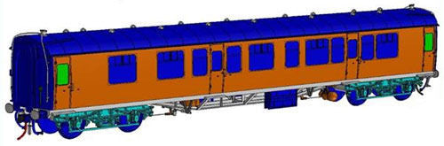 Lionheart Trains / Dapol 7P-001-303U BR Mk1 WR Chocolate and Cream Coach CK (Un-numbered) -  O Gauge (1:43 Scale)