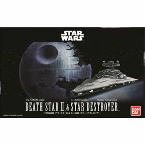 BanDai, Star Wars, Death Star 2 & Star Destroyer, 1/14500 Plastic Model Kit.