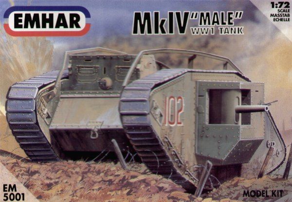 Emhar EM5001 MkIV Male WWI Heavy Battle Tank 1:72 Scale