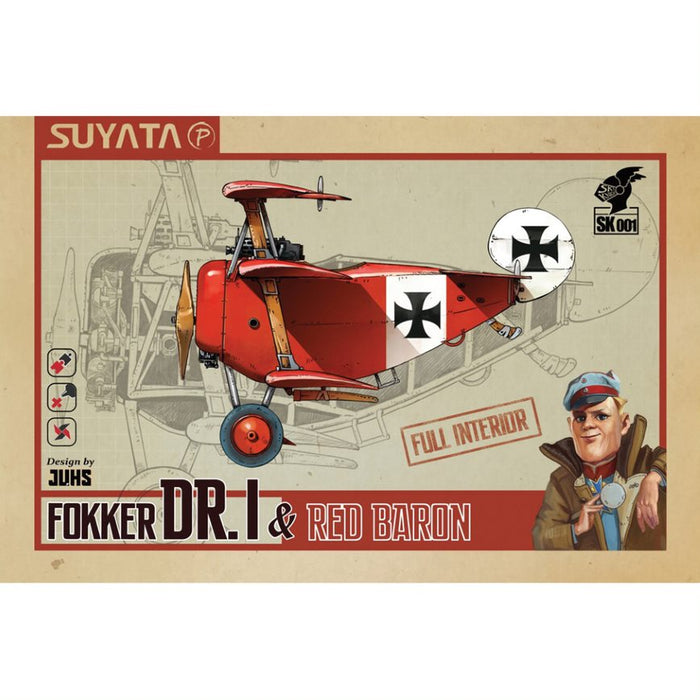 Suyata SK001 Fokker DR.I & Red Baron Model Kit,
