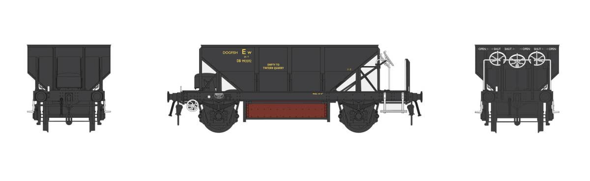 Heljan 1420 Forest of Dean Ballast Train Pack Comprising Class 14 loco D9553 + 4 Dogfish Wagons - OO Gauge