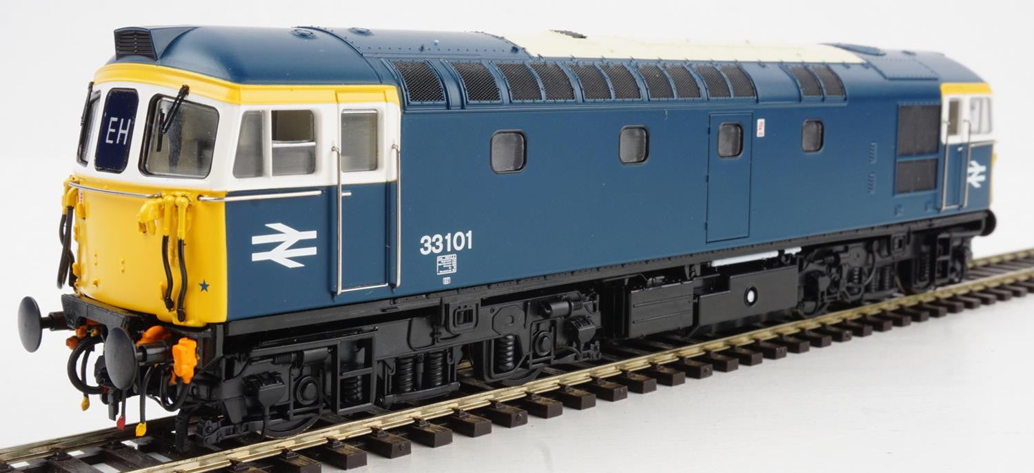 Heljan 3368 BR Blue 33101 (White Cab Window Frames), Diesel Locomotive, OO Gauge