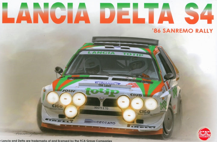 NuNu Lancia Delta S4, '86 Sanremo Rally, Plastic Model Kit, 1/24 Scale