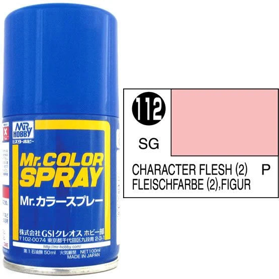 Mr Colour Spray 112, Character Flesh (2)- Not Available for Mail Order Due to Postal Restrictions