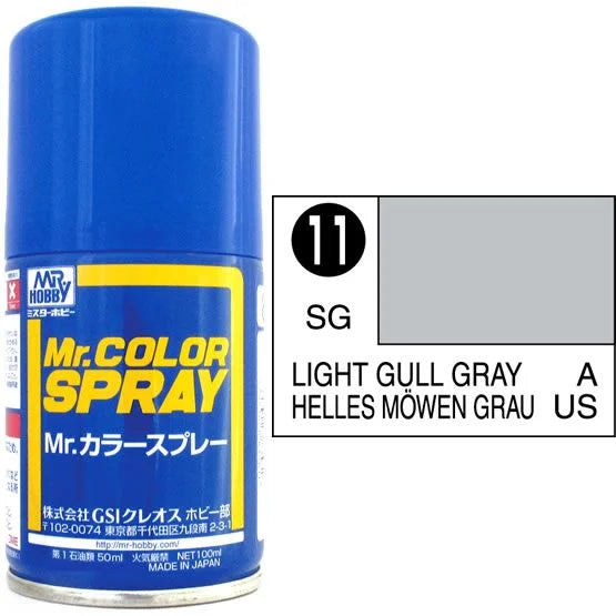 Mr Colour Spray 011, Light Grey- Not Available for Mail Order Due to Postal Restrictions