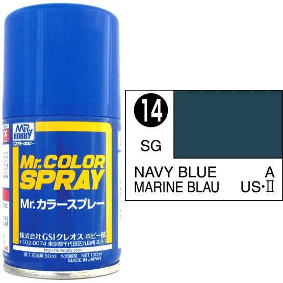 Mr Colour Spray 014, Navy Blue- Not Available for Mail Order Due to Postal Restrictions