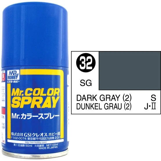 Mr Colour Spray 032, Dark Grey(2)- Not Available for Mail Order Due to Postal Restrictions