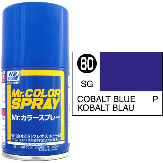 Mr Colour Spray 080, Cobalt Blue- Not Available for Mail Order Due to Postal Restrictions