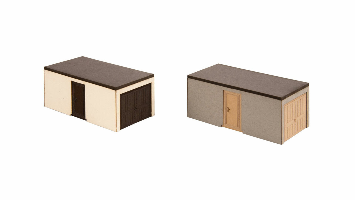 Noch 14677 Prefab Garages (2) Laser Cut Minis, N Gauge