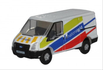 Oxford Diecast NFT035 Ford Transit Mk5 SWB Low Roof  "National Grid" Branding - N Scale