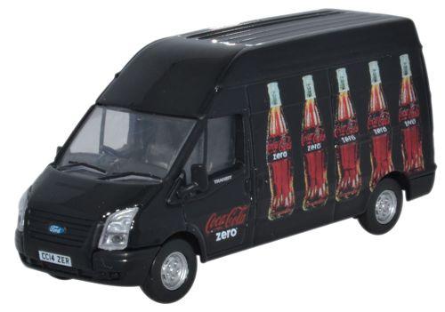 Oxford Diecast 76FT015CC Ford Transit MkV LWB High Roof Coke Zero [Bottles]  ** Discontinued Item - last one in stock**