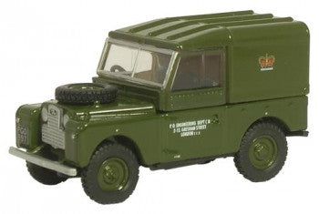 Oxford Diecast 76LAN188006 Post Office Telephone Green Land Rover, 1:76 Scale