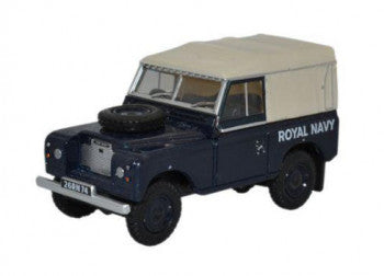 Oxford Diecast 76LR3S004 Land Rover Series III SWB Canvas Royal Navy, 1:76 Scale, OO Gauge