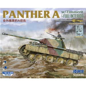 Suyata No 003Panther A W/Zimmerit & Full Weather Interior, Model Kit, 1/48 Scale