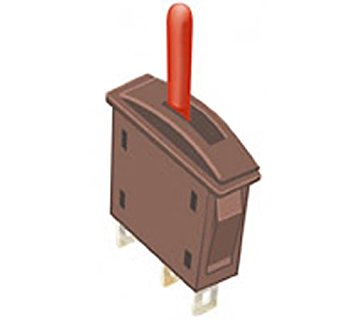 Peco PL-26R Point Switch - Red Lever (Passing contact type switch for point motor activation)