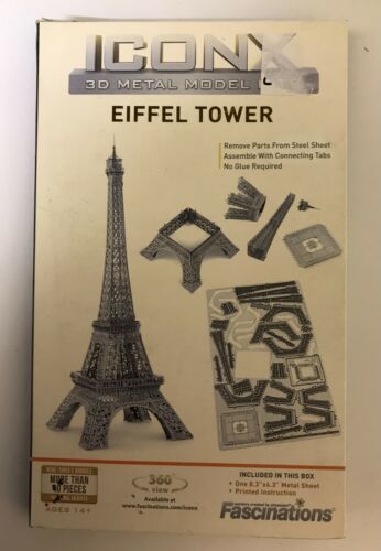 Iconx ICXC011 Eiffel Tower - 3D Metal Model Kit (includes tweezers)