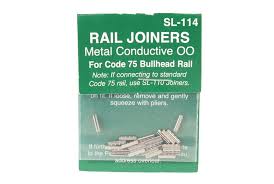 Peco SL-114 Code 75 Bullhead Rail Joiners - Metal Conductive (24 per pack)