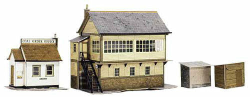 Superquick A6 Signal Box, Coal Order Office and Lineside Huts - Suitable for OO and HO Scales