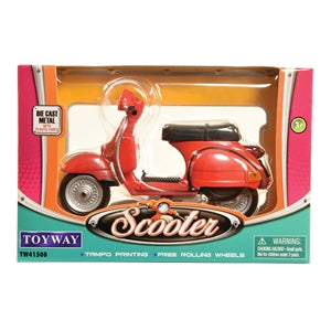 Toyway TW41500 Sixties Motor Scooter Diecast Metal with Plastic Parts (Available in 4 Colours - see Description) - Model stands aprrox 5inches long and 3inches high - Please Note if ordering on-line, please specify colour required in the comments field)