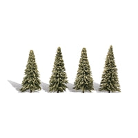 Woodland Scenics TR3569 3.5 - 5.5" Blue Needle (Spruce) Trees - Pack of 4. (Suitable for Scales N to O)